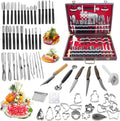 80-Piece Stainless Steel Fruit Carving Tools Set for Artistry