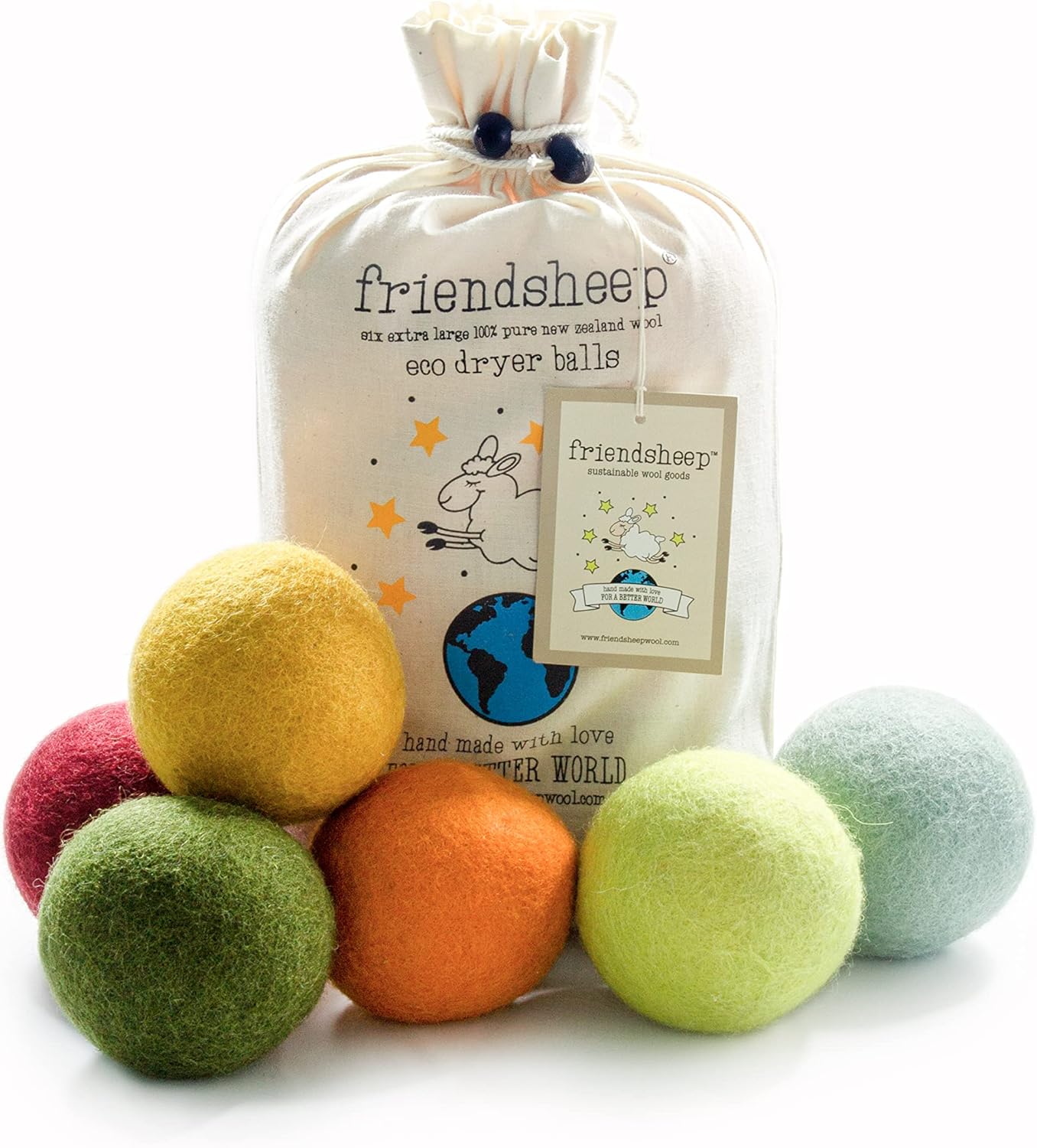 Organic Wool Dryer Balls - Eco-Friendly Reusable Laundry Solution