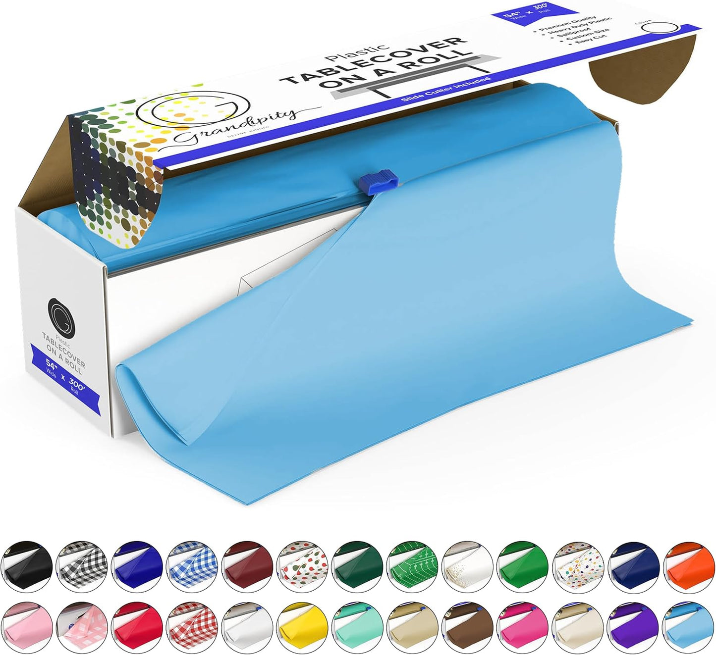 Grandipity Plastic Tablecloth Roll - Perfect for Any Occasion