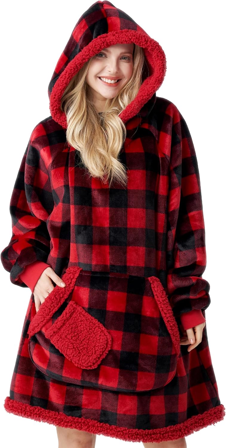 Giggling Getup Wearable Blanket Hoodie for Women - Cozy Gift