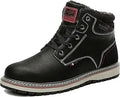 AX BOXING Mens Winter Snow Boots - Warm Fur Lined Ankle Boots