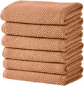 Great Bay Home Orange Hand Towel Set 6-Pack - Soft, Quick-Drying