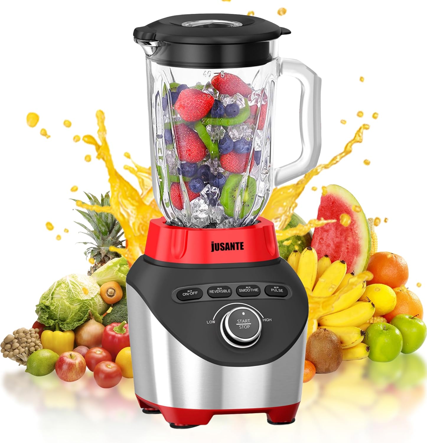 Powerful 1200W Smoothie Blender by JUSANTE for Perfect Smoothies