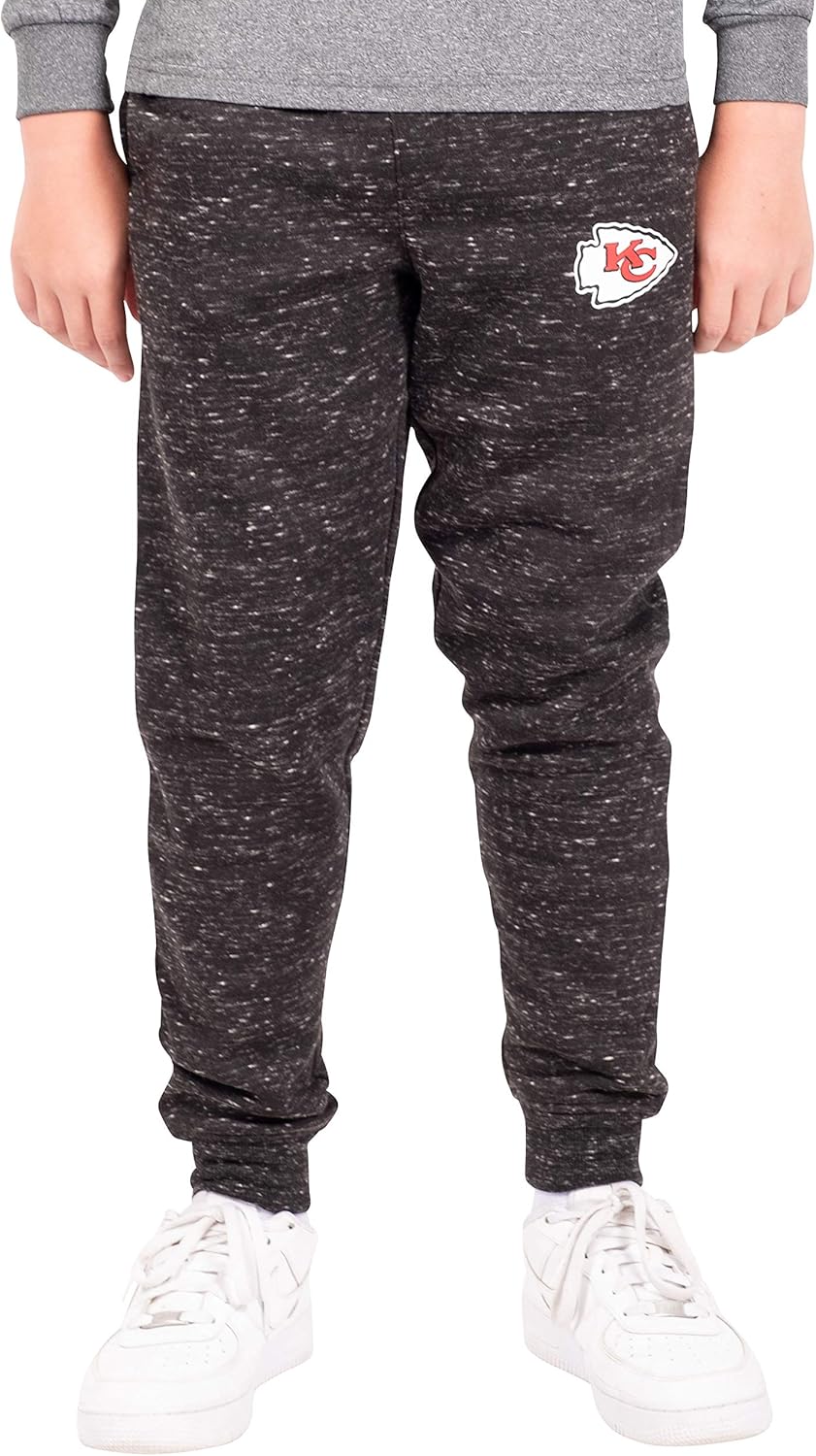 Ultra Game NFL Black Snow Fleece Jogger Sweatpants for Comfort