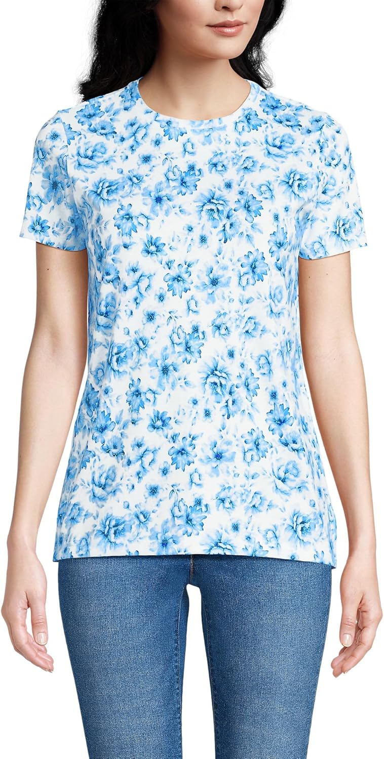 Relaxed Supima Cotton Crew Neck T-Shirt for Women - Comfort Fit