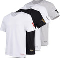 True Religion Mens Undershirts 4 Pack Lightweight Cotton Crewneck