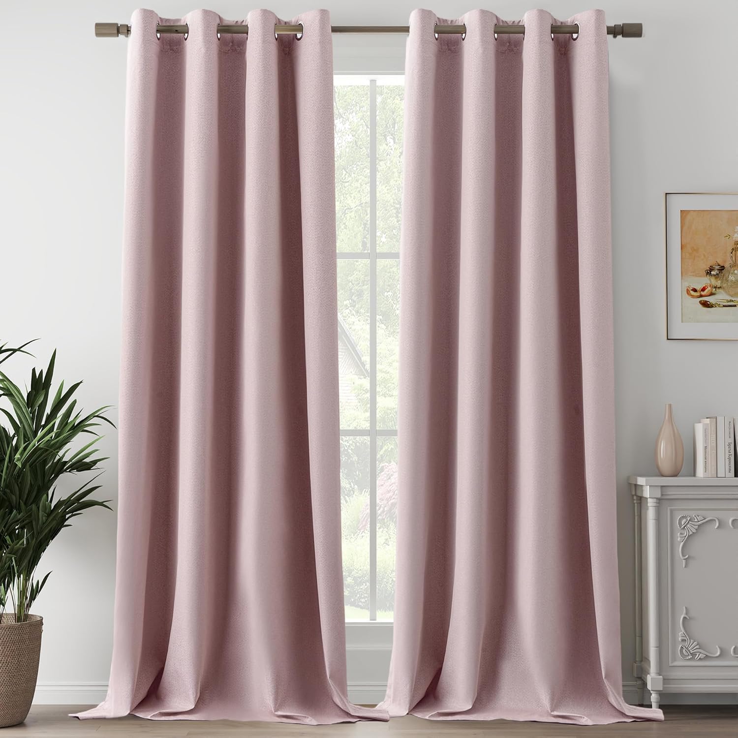 100% Blackout Pink Curtains for Complete Privacy and Style