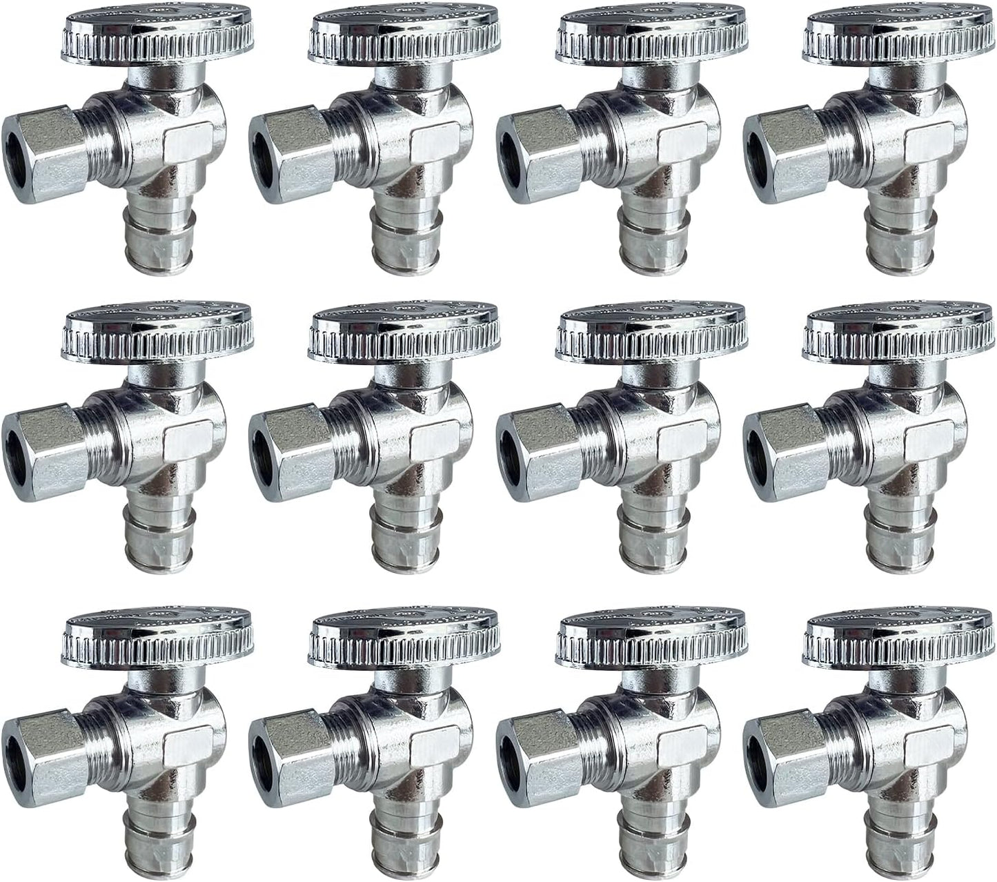 SUNGATOR 12-Pack Pex A Angle Stop Valve for Plumbing Needs