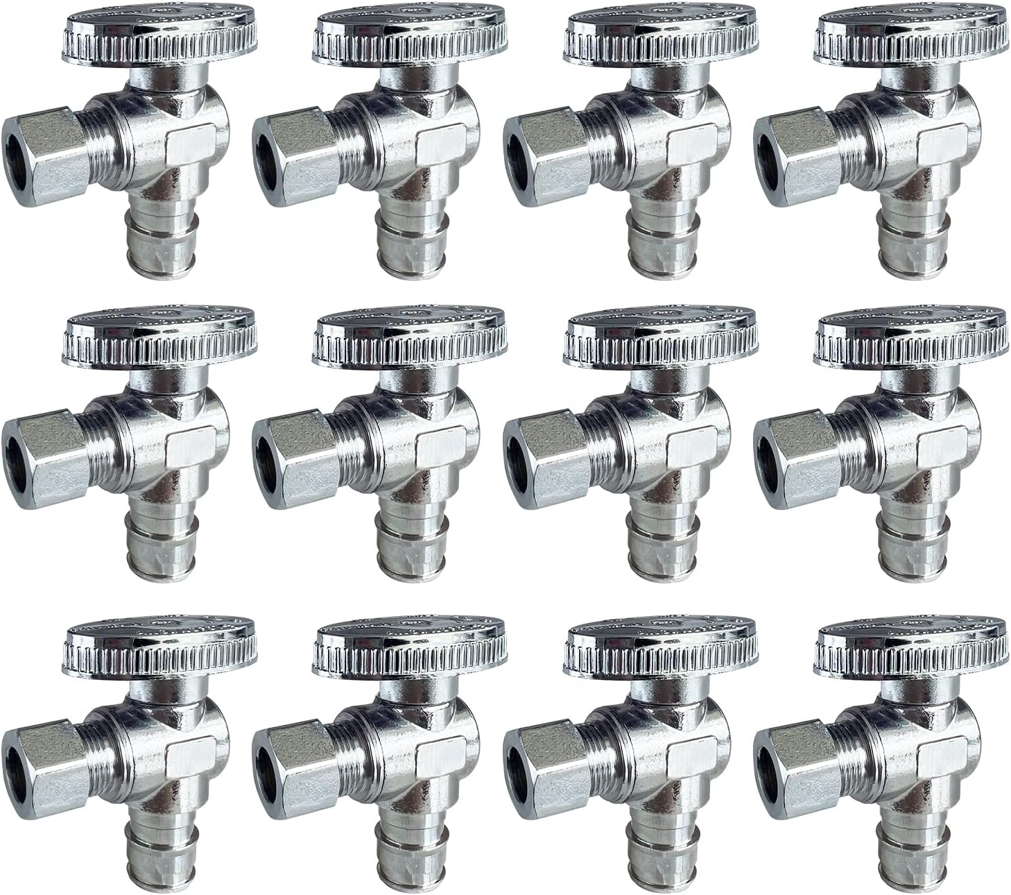 SUNGATOR 12-Pack Pex A Angle Stop Valve for Plumbing Needs