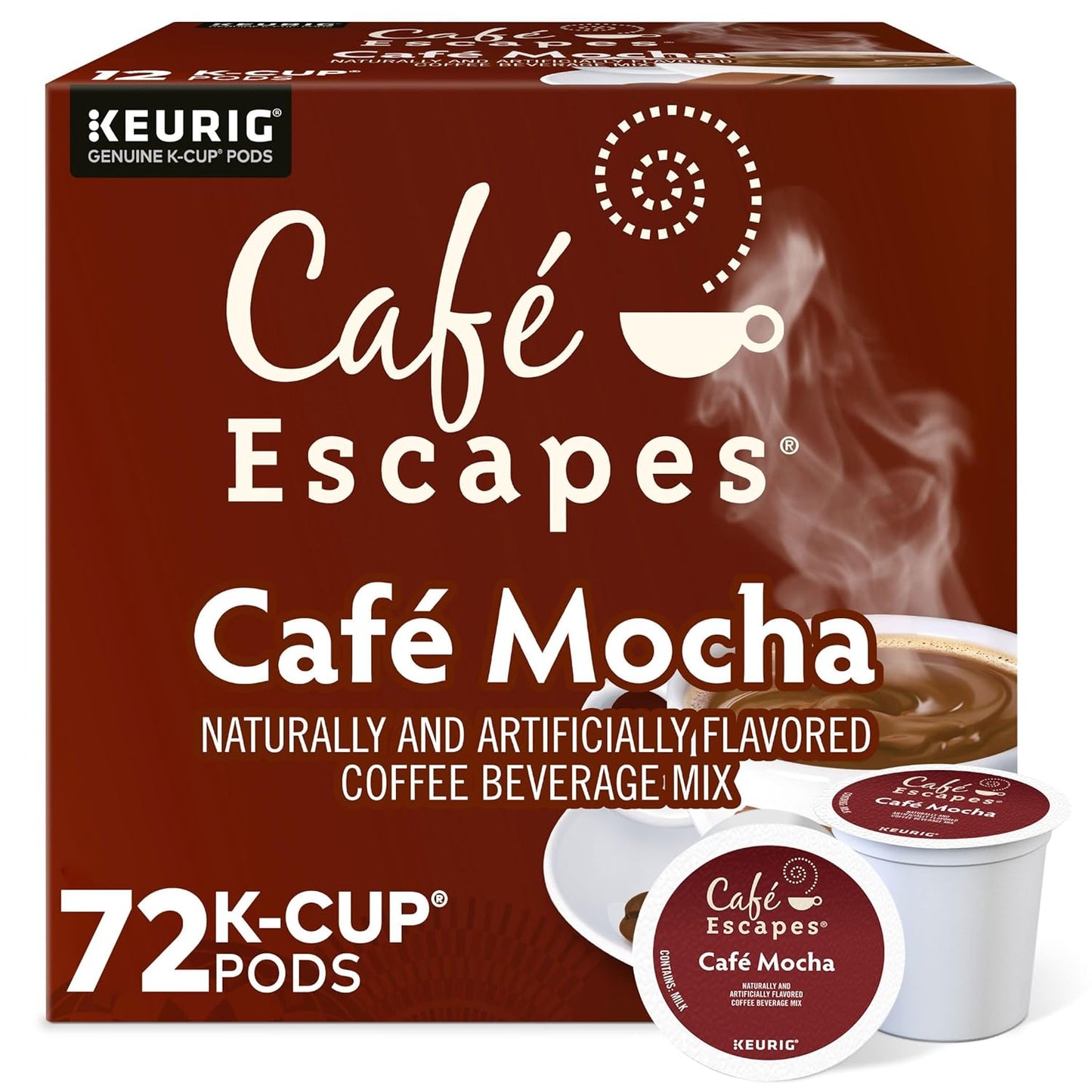 Cafe Escapes Cafe Mocha K-Cup Pods for Perfect Coffee Moments
