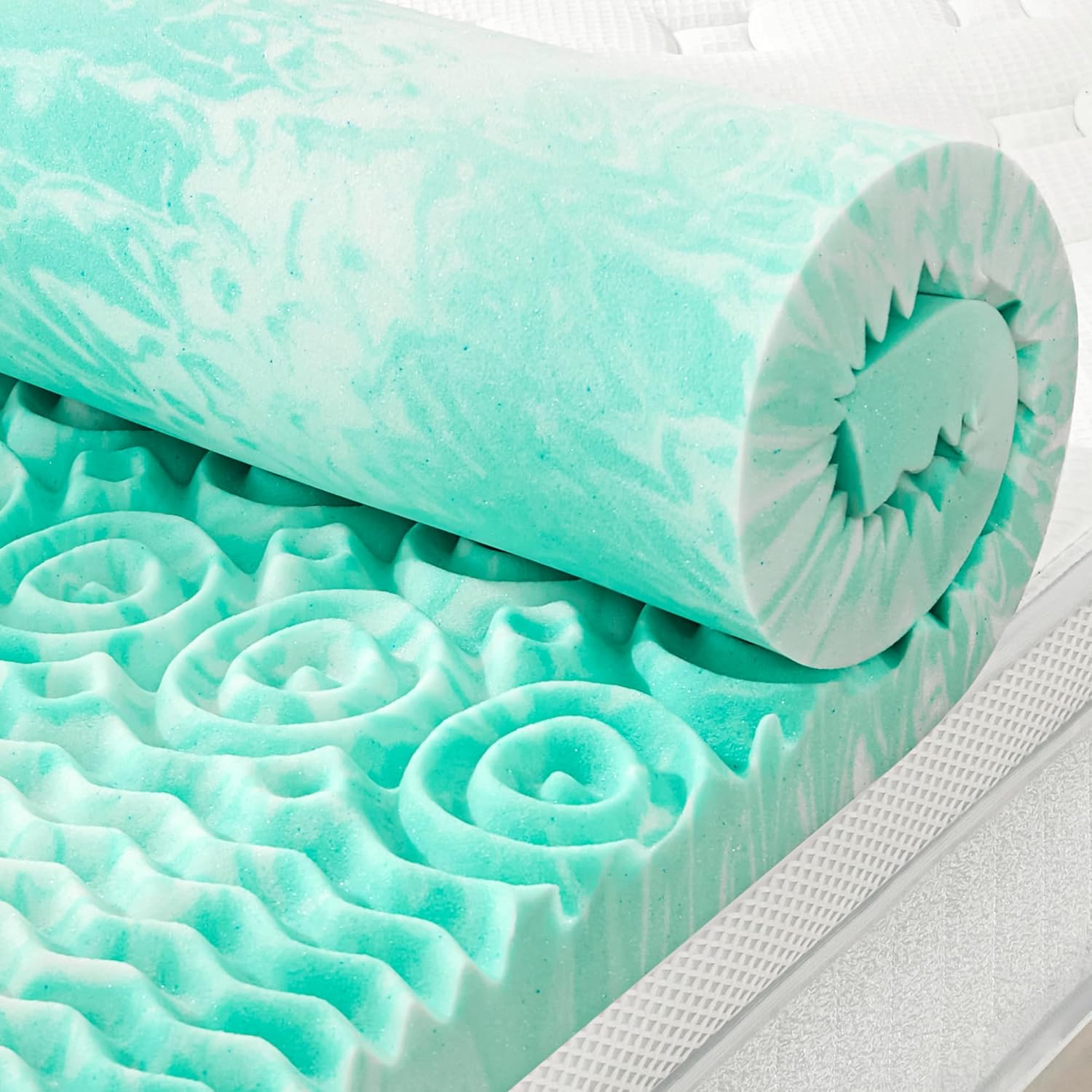 2 Inch Memory Foam Mattress Topper for Pressure Relief and Comfort