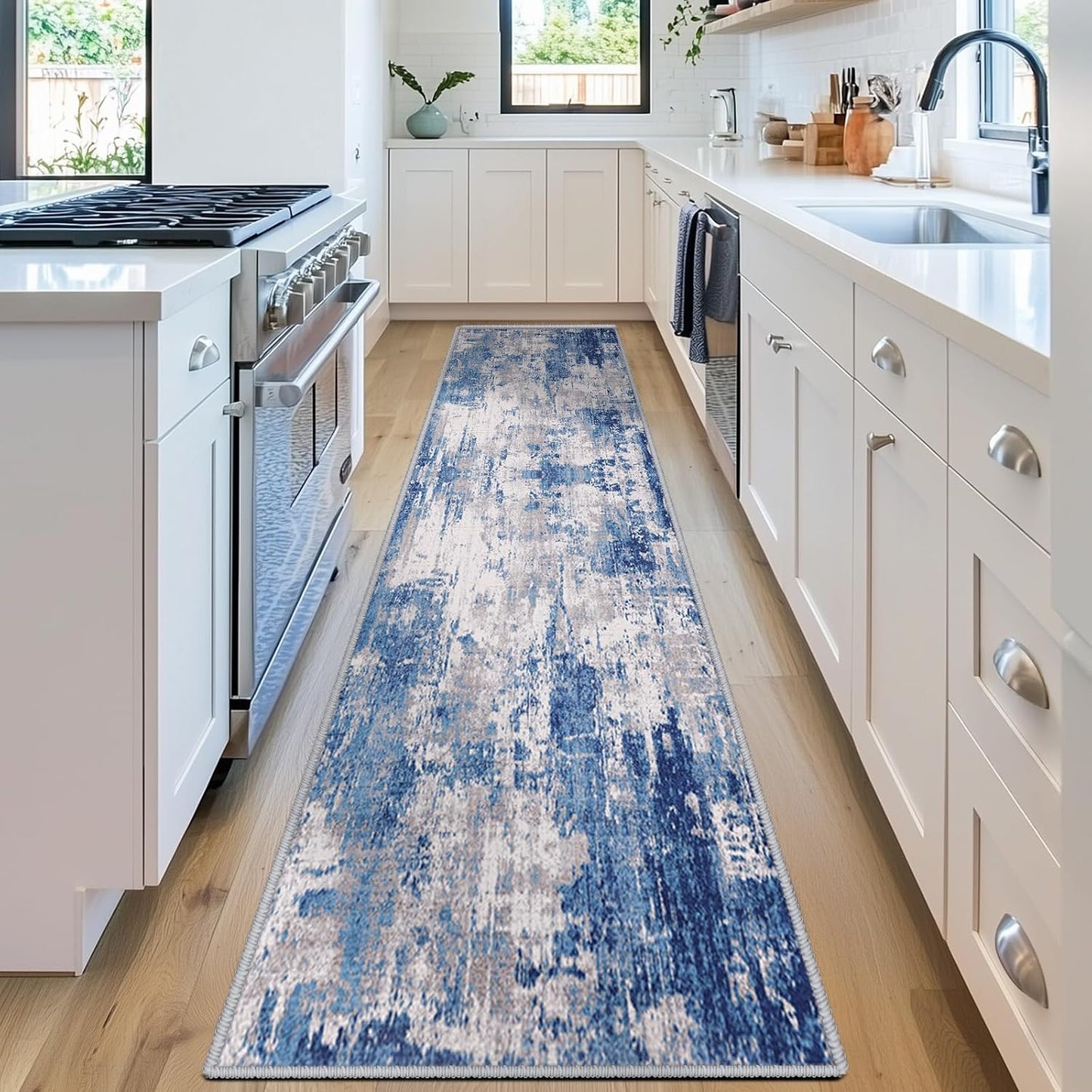 Washable Area Rugs Non-Slip Modern Abstract Soft for Home