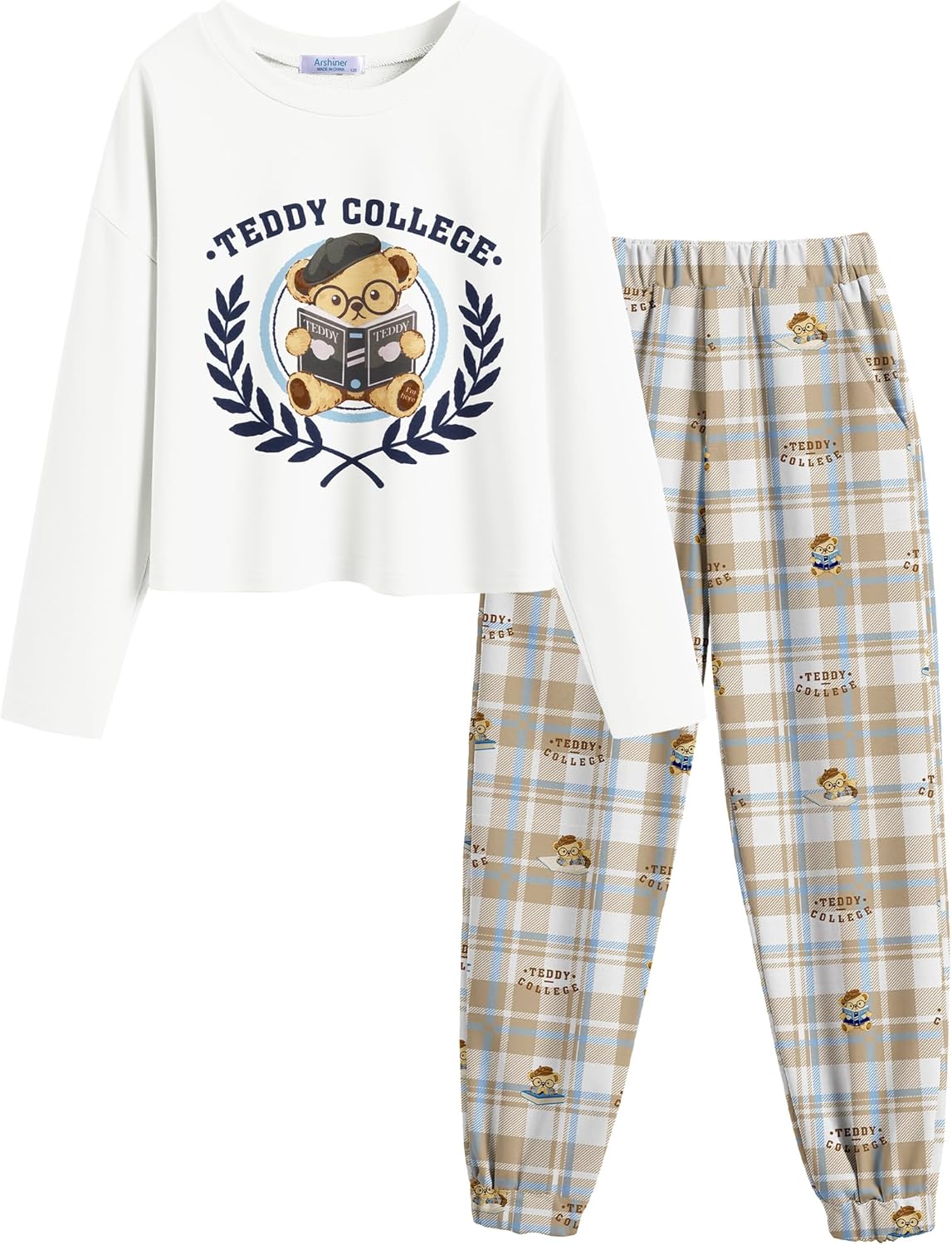 Arshiner Girls Tie Dye Sweatsuits Set for Kids Age 5-14 Y