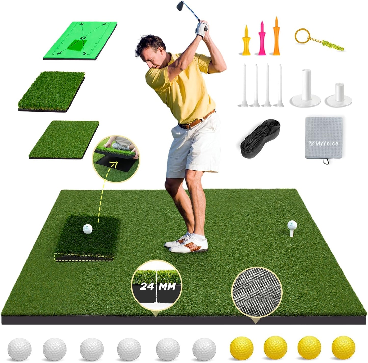 MyVoice Ultimate Golf Mat Set - Superior Performance!