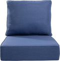 Luxury 24x24x6 in Outdoor Cushions Navy Blue - 1 Set Thick Support