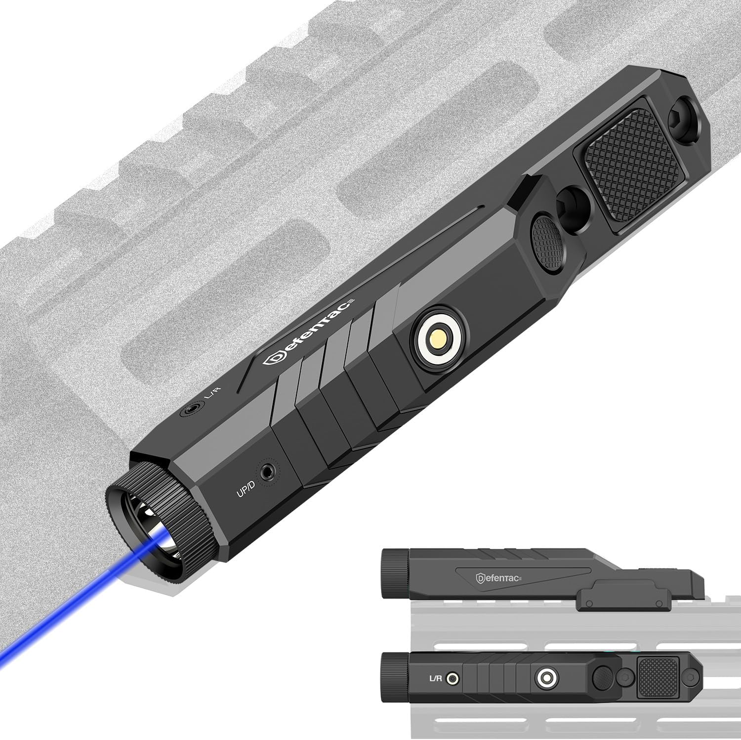 DEFENTAC 1600 Lumens Blue Laser Light Combo for Tactical Use