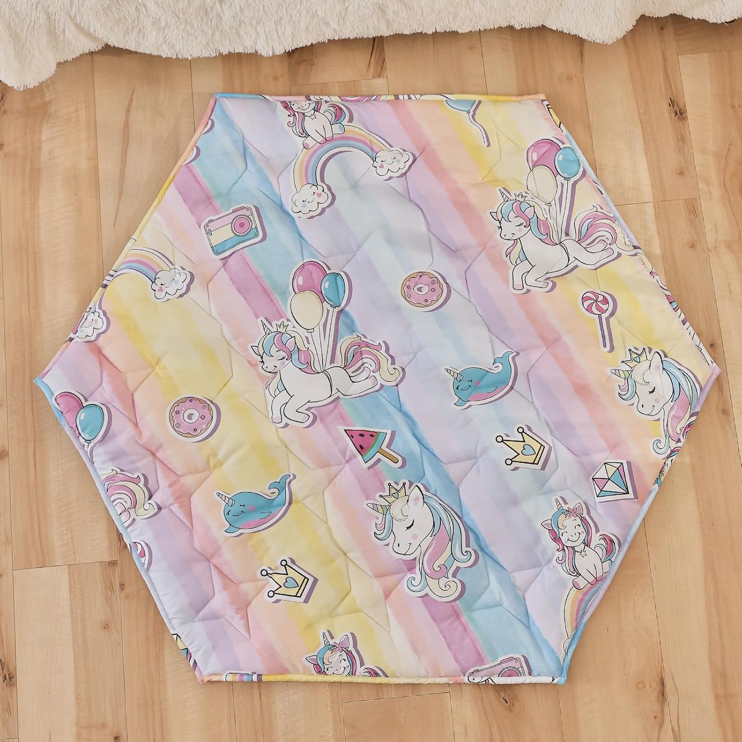 Hexagon Baby Play Mat for Floor - Ultra Soft & Washable Design