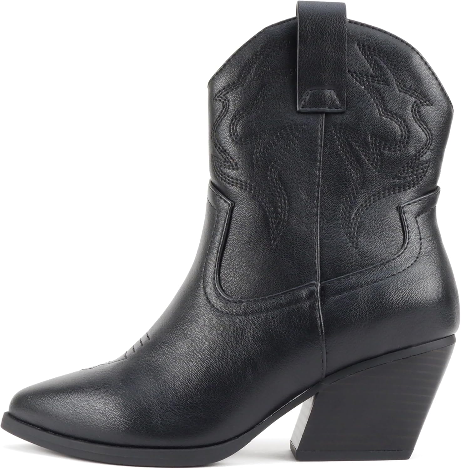 Soda BLAZING Women Western Bootie with Low Heel for Comfort