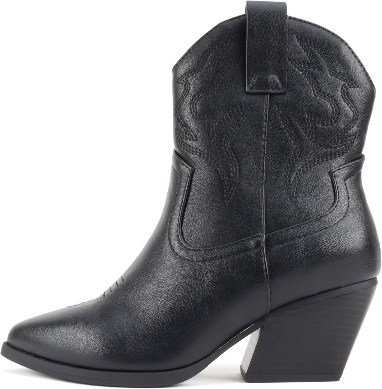Soda BLAZING Women Western Bootie with Pointe Toe and Low Heel