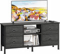 Furologee Dresser TV Stand with 4 Drawers - Compact Media Center