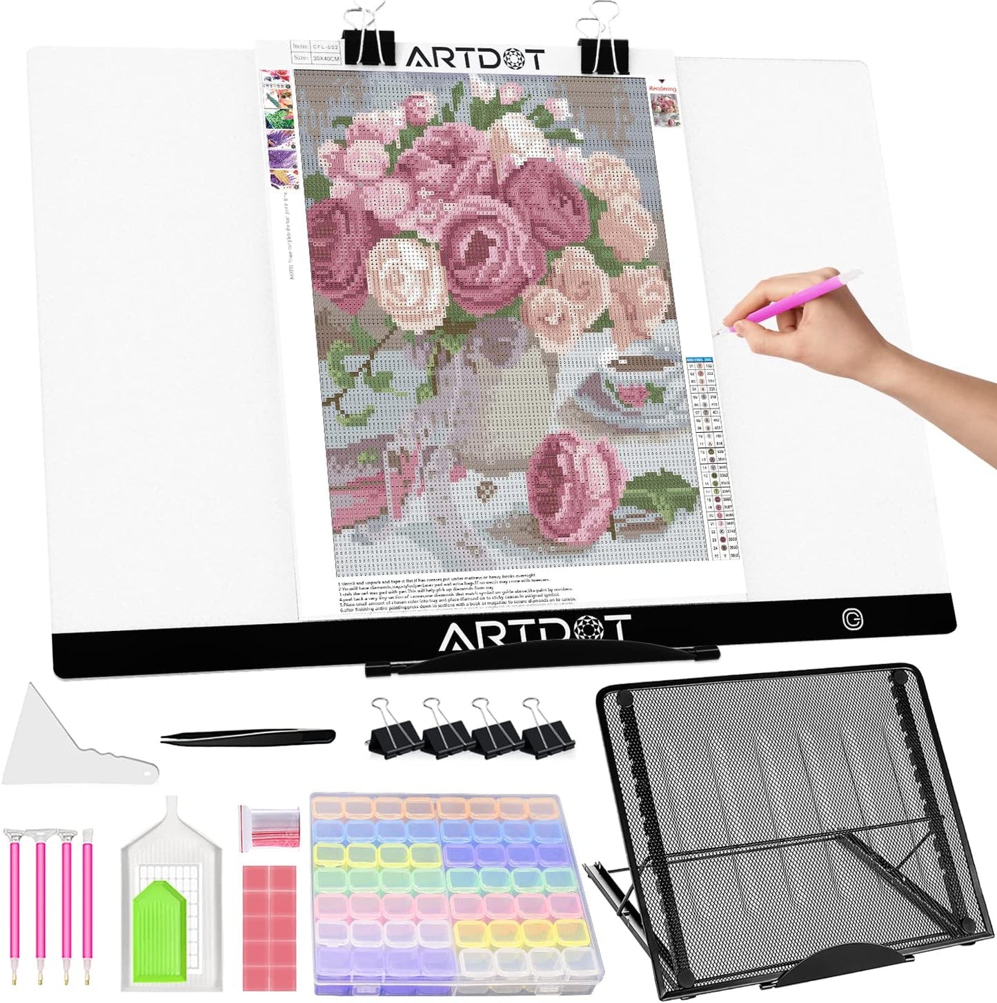 A2 LED Light Pad for Diamond Painting USB Powered with Stand