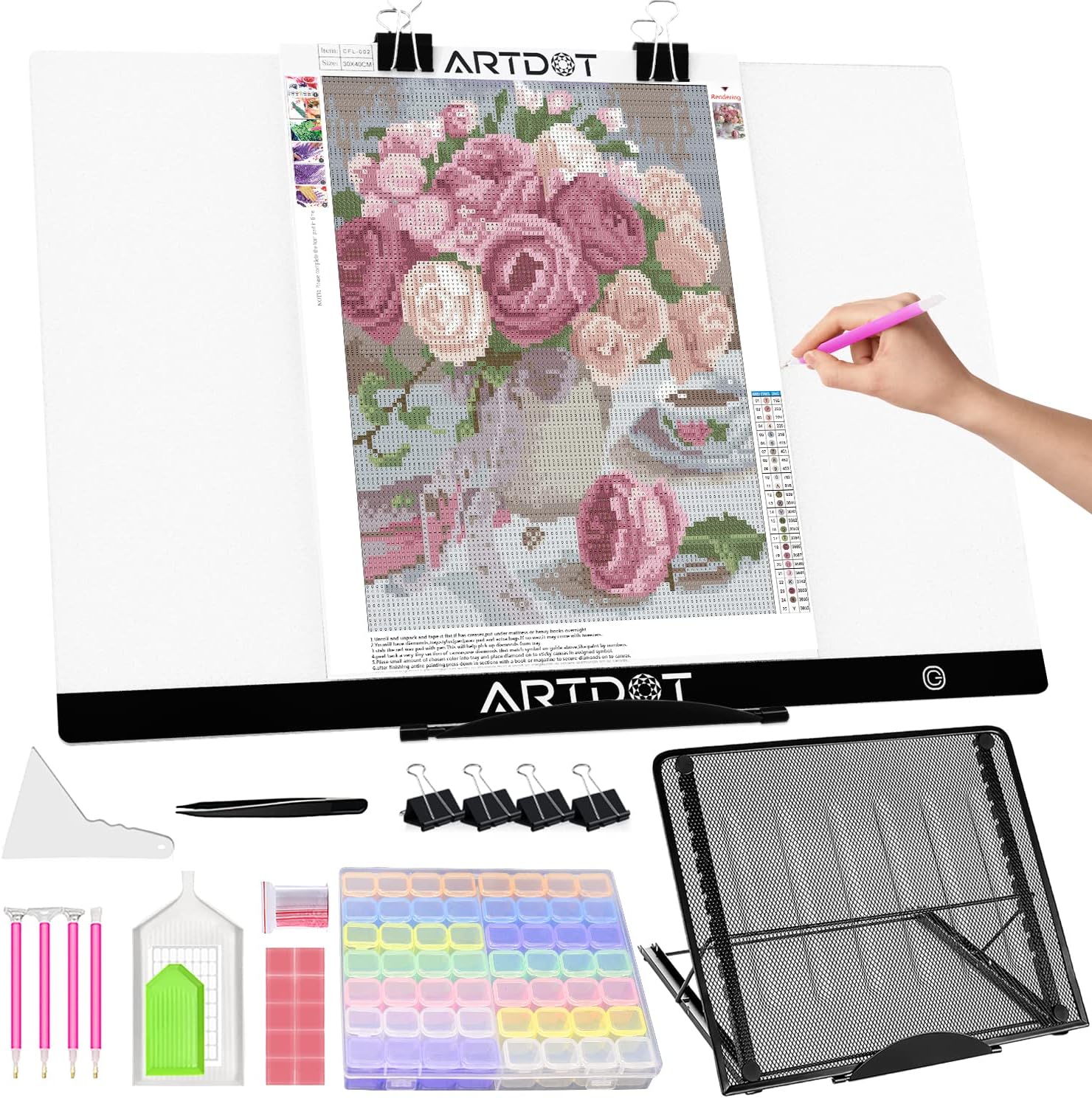 A2 LED Light Pad for Diamond Painting USB Powered with Stand