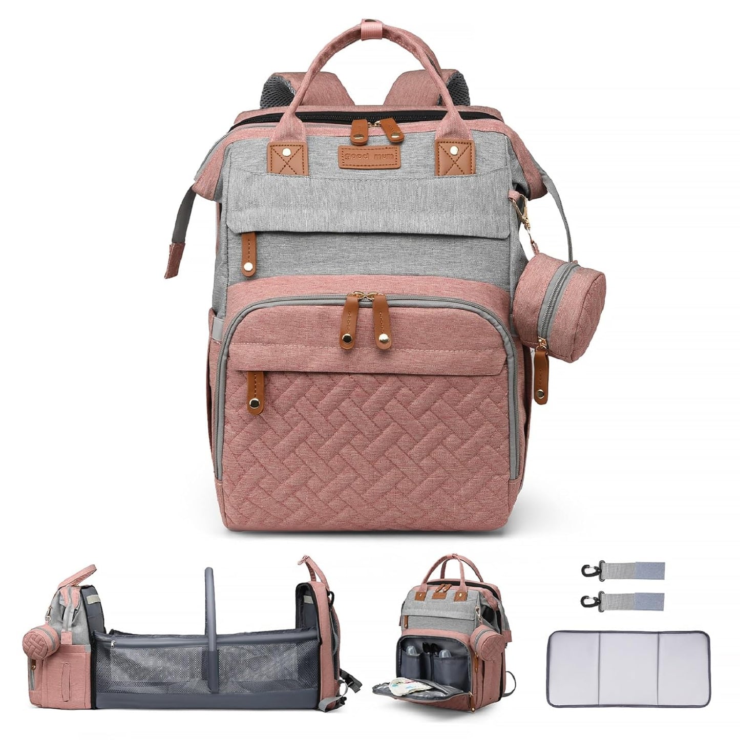 Diaper Bag Backpack Multifunctional Waterproof Travel Bag