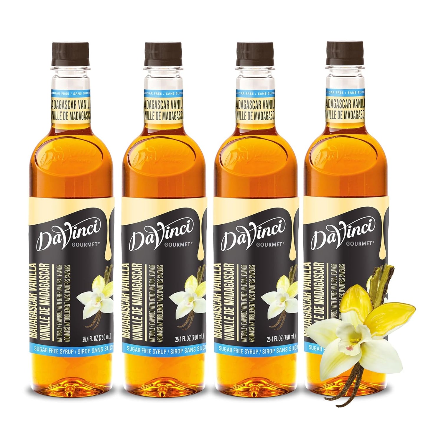 DaVinci Gourmet Sugar-Free Madagascar Vanilla Syrup for Beverages