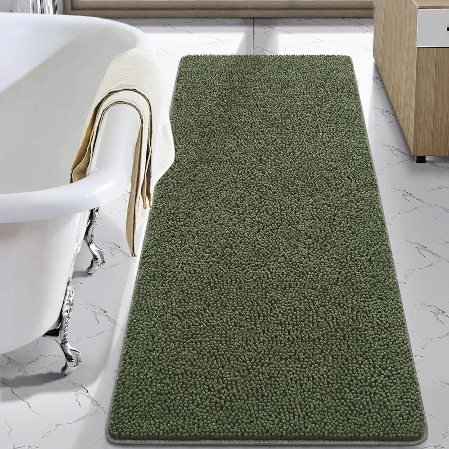 LOCHAS Luxury Bathroom Rug Shaggy Bath Mat for Ultimate Comfort