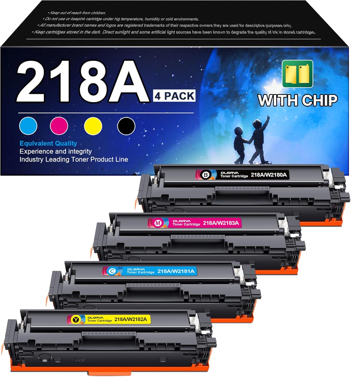 218A Toner Cartridges 4 Pack Replacement for HP Printers