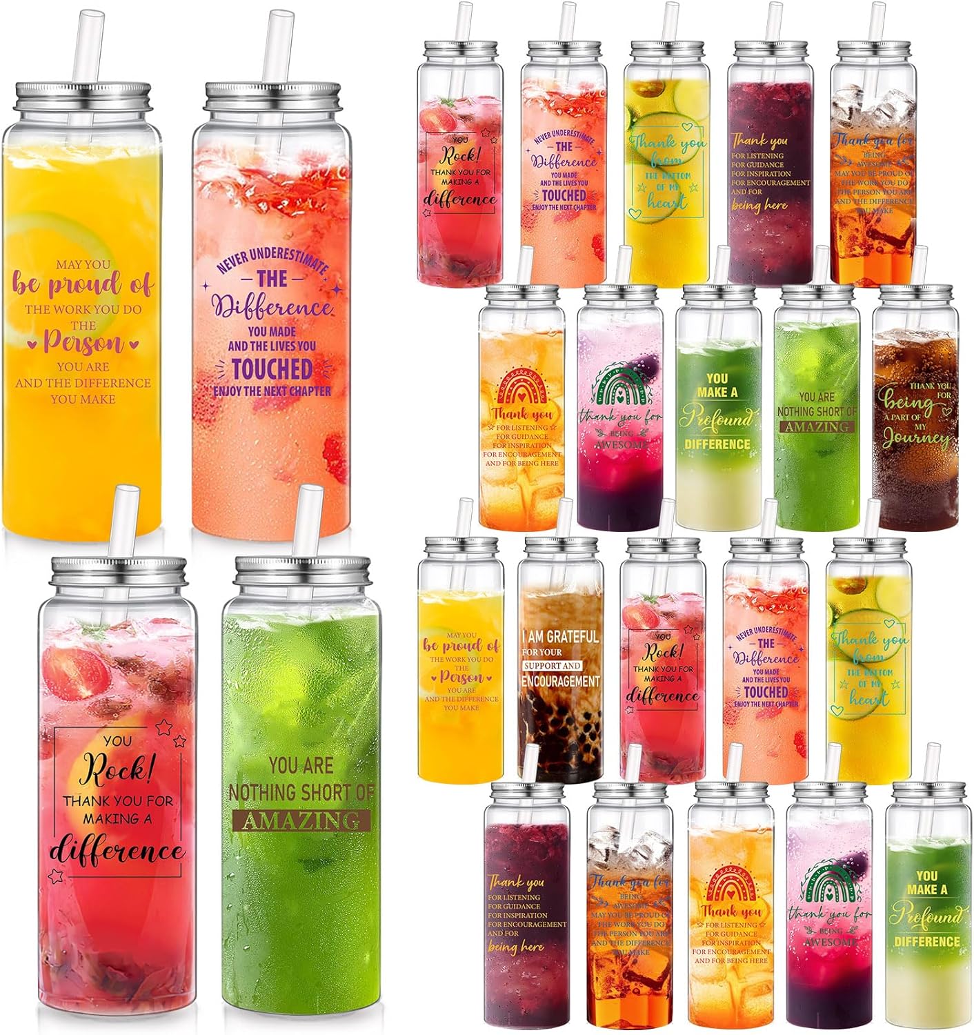 24 Pcs Christmas Thank You Cups for Employee Appreciation Gifts
