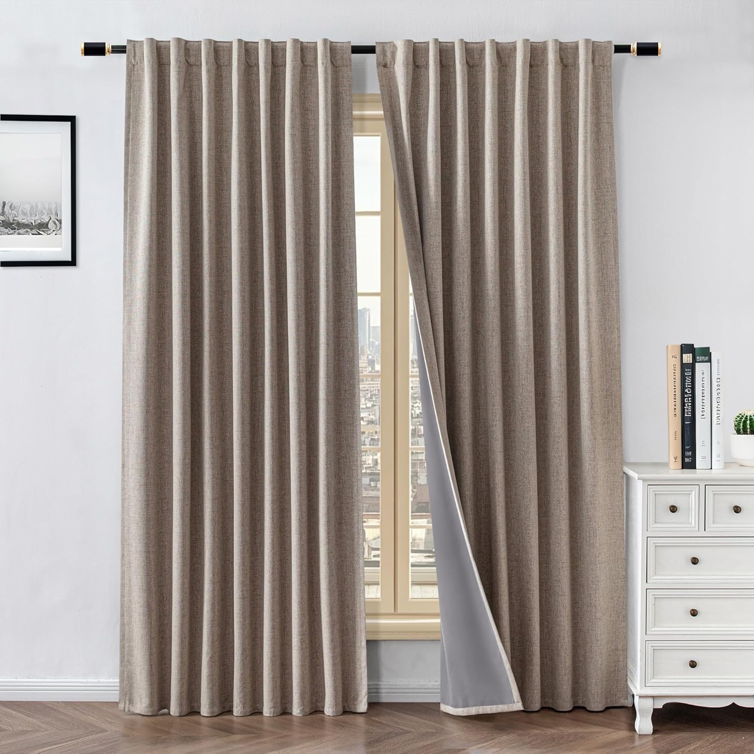 100% Blackout Curtains for Living Room by FancyRoof