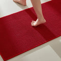 Christmas Bathroom Rugs Non Slip Washable Red 20in x 48in - Soft Quick