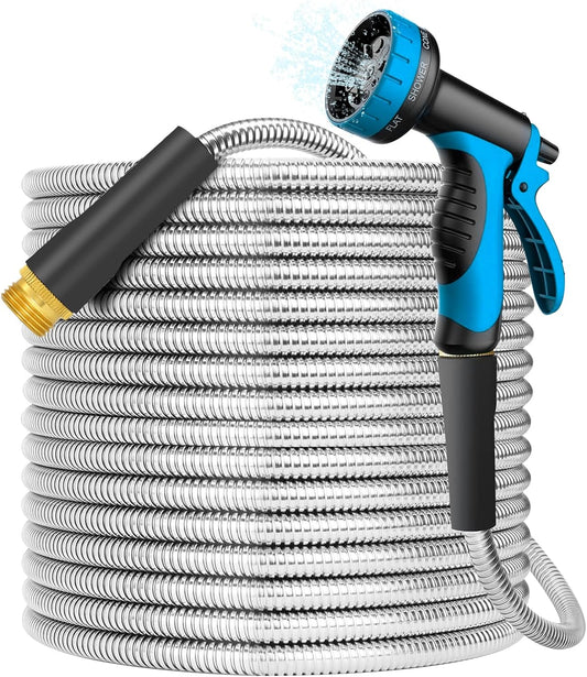 50FT Water Hose with 10 Functions, Flexible and Durable Design