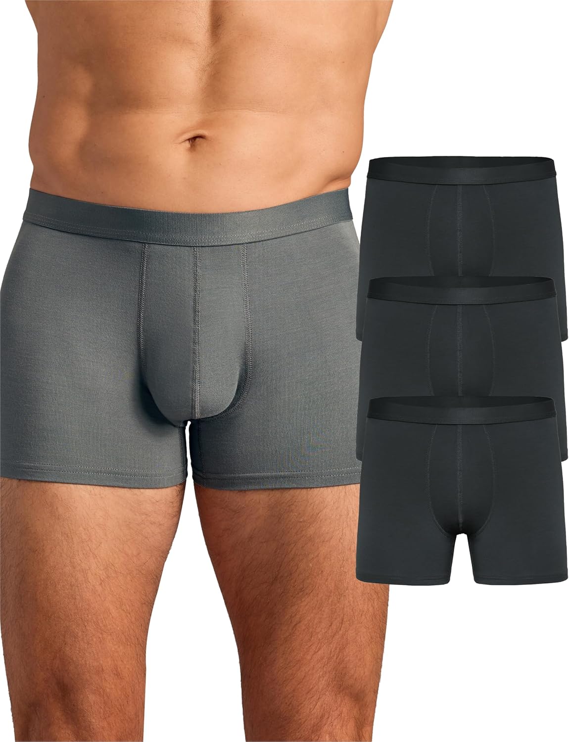 True Classic Mens Underwear Boxer Briefs Pack for Comfort Fit