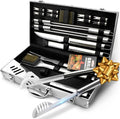 GRILLART 19-Piece BBQ Grill Utensil Set - Complete Stainless Steel Kit