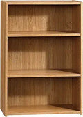 Sauder Beginnings 3-Shelf Bookcase Highland Oak - Compact Storage