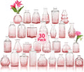 Glass Bud Vases in Bulk Set of 30 Pcs - Clear Small Vases for Wedding