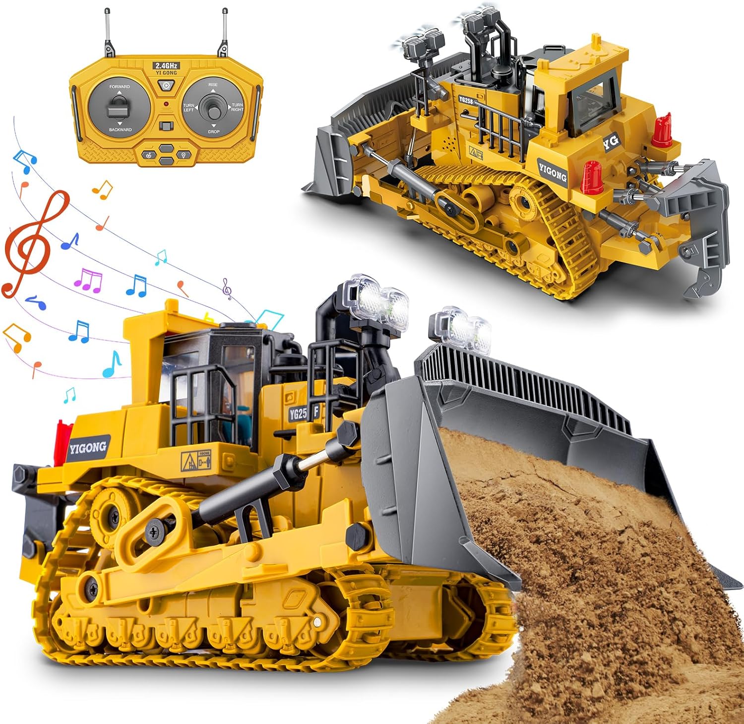 Rc Bulldozer Toys - Remote Control Construction Vehicles for Kids