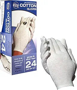CARA Moisturizing Eczema Cotton Gloves for Dry Hands Relief