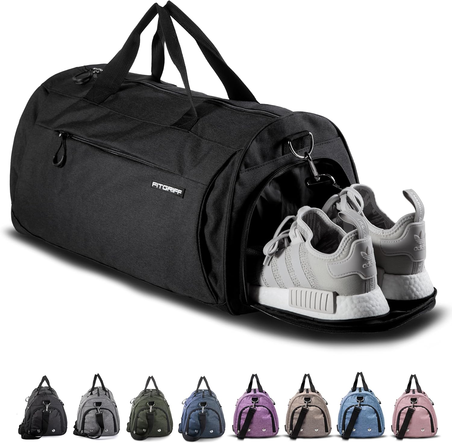 Fitgriff Gym Bag for Men & Women with Shoe & Wet Compartment