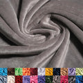 Ice Fabrics Solid Minky Fabric by the Yard - Extra Wide Silver 5 Yards