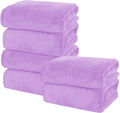 MOONQUEEN 6 Pack Premium Bath Towel Set - Quick Drying Soft Microfiber