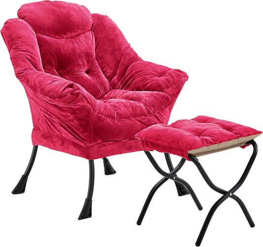 Lazy Chair with Folding Ottoman for Ultimate Relaxation Experience