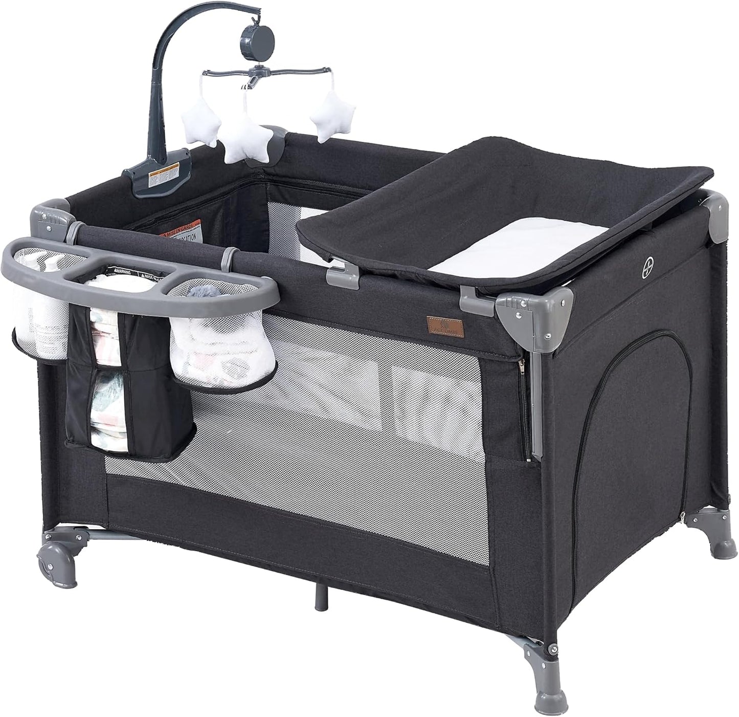5 in 1 Baby Bedside Sleeper with Bassinet and Mattress