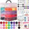 6500Pcs Pony Beads for Bracelets Making - Large Multi-Color Kandi Kit