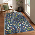 Lahome Insect Botanical 3x5 Washable Kitchen Rugs for Cozy Spaces