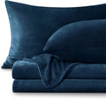 BEDELITE Flannel Sheets King Size Navy - Super Soft Plush Fleece