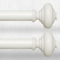 Antique White Curtain Rods 48 to 84 in Adjustable - Heavy Duty