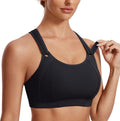 SYROKAN Women's Sports Bra Front Adjustable High Impact Support band